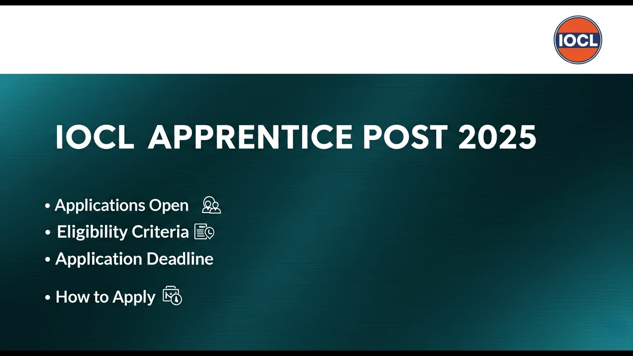 IOCL Apprentice Post 2025 537 पदों पर आवेदन प्रारंभ, जानें पूरी जानकारी